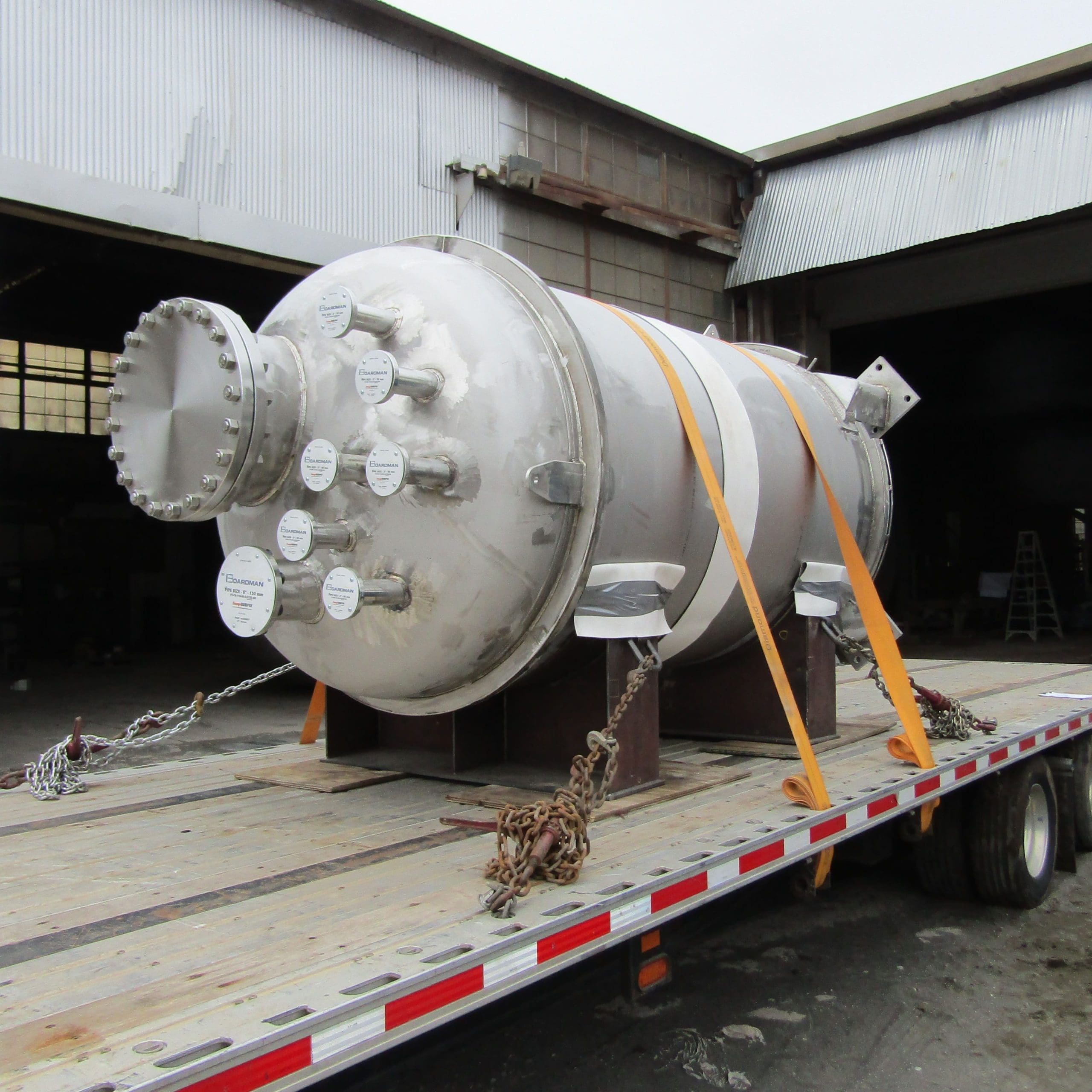 a Drainback Vessel loaded for travel